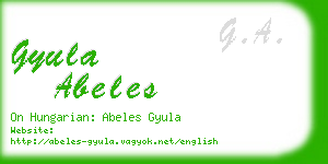 gyula abeles business card